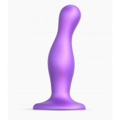 Фиолетовая насадка Strap-On-Me Dildo Plug Curvy size M - Strap-on-me - купить с доставкой в Домодедово