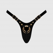 Черный пояс для фиксации насадок Strap-On-Me Leatherette Harness Fabulous - Strap-on-me - купить с доставкой в Домодедово