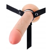 Мужской полый страпон на регулируемых ремешках - 22 см. - Sex Expert - купить с доставкой в Домодедово