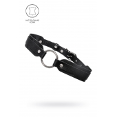 Черный кожаный чокер-ошейник со скруглёнными углами - Pecado - купить с доставкой в Домодедово