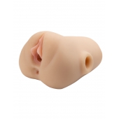 Телесный мастурбатор с вибрацией Double Pounder Vibrating Squeeze Stroker - Pipedream - в Домодедово купить с доставкой