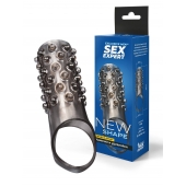 Дымчатая насадка на пенис с выпуклостями - 12 см. - Sex Expert - в Домодедово купить с доставкой