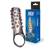 Дымчатая насадка на пенис с выпуклостями - 11 см. - Sex Expert - в Домодедово купить с доставкой