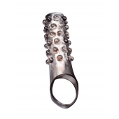 Дымчатая насадка на пенис с выпуклостями - 11 см. - Sex Expert - в Домодедово купить с доставкой