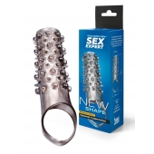 Дымчатая насадка на пенис с шипами и выпуклостями - 12 см. - Sex Expert - в Домодедово купить с доставкой