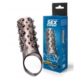 Дымчатая насадка на пенис с шипами и выпуклостями - 12,5 см. - Sex Expert - в Домодедово купить с доставкой