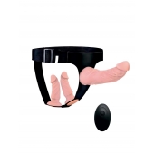 Женский страпон с 3 насадками и вибрацией - Erowoman-Eroman - купить с доставкой в Домодедово