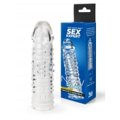 Прозрачная закрытая насадка на пенис - 17 см. - Sex Expert - в Домодедово купить с доставкой