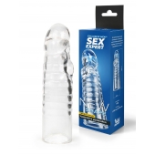 Прозрачная закрытая насадка на член - 15 см. - Sex Expert - в Домодедово купить с доставкой