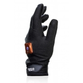 Черная виброперчатка для массажа Fuzu на левую руку - Fuzu