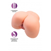 Телесный мастурбатор в форме попки с 2 любовными входами - No Name - в Домодедово купить с доставкой