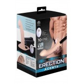 Телесный полый страпон с вибрацией Erection Agents - 24,1 см. - NMC - купить с доставкой в Домодедово