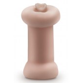 Телесный люминесцентный двусторонний мастурбатор Tasha - Blush Novelties - в Домодедово купить с доставкой