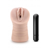 Телесный мастурбатор-вагина Ayumi с вибрацией - Blush Novelties - в Домодедово купить с доставкой