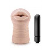 Телесный мастурбатор-ротик Nicole Vibrating Masturbator - Blush Novelties - в Домодедово купить с доставкой