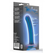 Синяя насадка с гладкой поверхностью Surrender 5.75 Inch Intermediate Pegging Dildo - 14,6 см. - Blush Novelties - купить с доставкой в Домодедово
