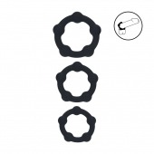 Набор из 3 эрекционных колец Beaded Silicone Cockring Set - Shots Media BV - в Домодедово купить с доставкой