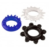 Набор из 3 эрекционных колец разного цвета и рельефа - Boys of Toys - в Домодедово купить с доставкой