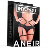 Черные стрепы на бёдра Aneir - Intoyou - купить с доставкой в Домодедово