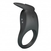 Черное перезаряжаемое виброкольцо Carlton - Baile - в Домодедово купить с доставкой