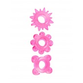 Комплект из 3 розовых эрекционных колец - Erowoman-Eroman - в Домодедово купить с доставкой