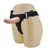 Реалистичный страпон-фаллоимитатор на трусиках Ultra Passionate Harness - 15 см. - Baile - купить с доставкой в Домодедово