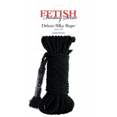 Черная веревка для фиксации Deluxe Silky Rope - 9,75 м. - Pipedream - купить с доставкой в Домодедово