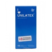 Классические презервативы Unilatex Natural Plain - 12 шт. + 3 шт. в подарок - Unilatex - купить с доставкой в Домодедово