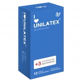Классические презервативы Unilatex Natural Plain - 12 шт. + 3 шт. в подарок - Unilatex - купить с доставкой в Домодедово