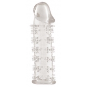 Гелевая прозрачная насадка с шипами - 12 см. - Toyfa Basic - в Домодедово купить с доставкой