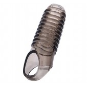 Дымчатая насадка с рёбрышками и подхватом мошонки ToyFa XLover - 12,5 см. - ToyFa - в Домодедово купить с доставкой