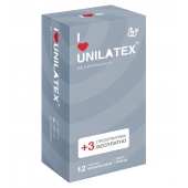 Презервативы с рёбрами Unilatex Ribbed - 12 шт. + 3 шт. в подарок - Unilatex - купить с доставкой в Домодедово