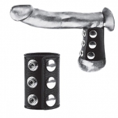 Утяжка на пенис на кнопочках 100% PVC STRAP WITH METAL SNAP - BlueLine - купить с доставкой в Домодедово