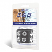 Ремень на член и мошонку 1.5  Cock Ring With Ball Strap - BlueLine - купить с доставкой в Домодедово