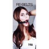 Чёрный кожаный чокер-кляп Tyra Black - Rebelts - купить с доставкой в Домодедово