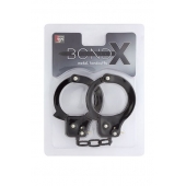 Чёрные наручники из листового металла BONDX METAL CUFFS BLACK - Dream Toys - купить с доставкой в Домодедово