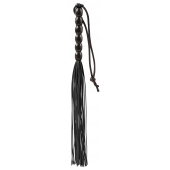 Чёрная мини-плеть из резины Rubber Mini Whip - 22 см. - Blush Novelties - купить с доставкой в Домодедово