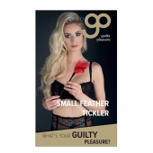 Пластиковая метелочка с красными пёрышками Small Feather Tickler - 32 см. - Blush Novelties - купить с доставкой в Домодедово