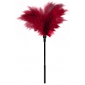 Пластиковая метелочка с красными пёрышками Small Feather Tickler - 32 см. - Blush Novelties - купить с доставкой в Домодедово