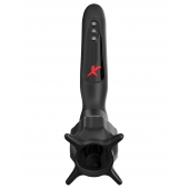 Чёрный вибростимулятор для головки члена с эффектом всасывания Vibrating Roto-Sucker - Pipedream - в Домодедово купить с доставкой