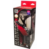Пояс харнесс премиум класса WOMAN SIMPLEX(S) с 3 черными насадками - LOVETOY (А-Полимер) - купить с доставкой в Домодедово