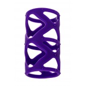 Фиолетовая насадка-сетка на пенис - 7,5 см. - A-toys - в Домодедово купить с доставкой