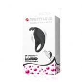 Чёрное эрекционное кольцо с вибрацией Rabbit Vibrator - Baile - в Домодедово купить с доставкой