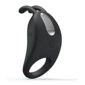 Чёрное эрекционное кольцо с вибрацией Rabbit Vibrator - Baile - в Домодедово купить с доставкой