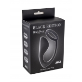 Чёрное эрекционное кольцо с анальной пробкой Button Anal Plug - Lola Games - в Домодедово купить с доставкой