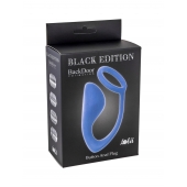 Синее эрекционное кольцо с анальной пробкой Button Anal Plug - Lola Games - в Домодедово купить с доставкой