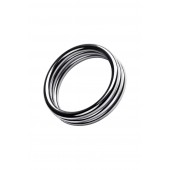 Металлическое эрекционное кольцо с рёбрышками размера L - ToyFa - в Домодедово купить с доставкой