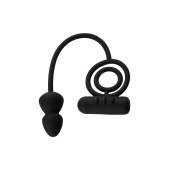 Чёрное эрекционное кольцо с вибропулькой и анальным хвостом - Erotist Adult Toys - в Домодедово купить с доставкой