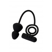 Чёрное эрекционное кольцо с вибростимулятором и анальным хвостом - Erotist Adult Toys - в Домодедово купить с доставкой