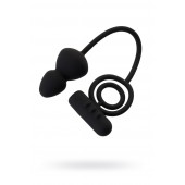 Чёрное эрекционное кольцо с вибростимулятором и анальным хвостом - Erotist Adult Toys - в Домодедово купить с доставкой